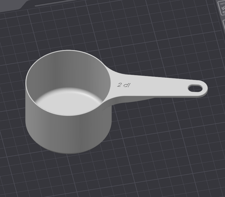 2 dl messung by garten bab werkzeuge messen küche gadget lebensmittel werkzeug 3d print model - Mito3D