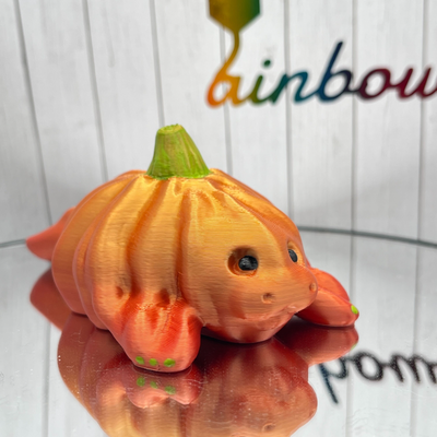 lamantino zucca by disegni capelli arcobaleno domestico festività halloween carina 3d print model - Mito3D