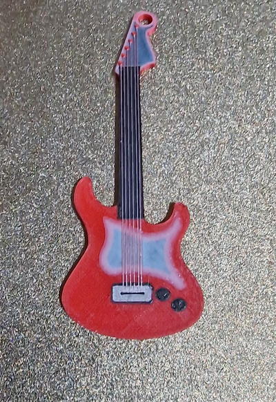 électrique guitare porte clés llavero guitarra el ctrica by darvil66 outils organisateurs 3d print model - Mito3D