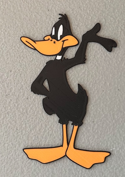 mehrfarbig daffy ente magnet by wow kunst 2d 3d print model - Mito3D