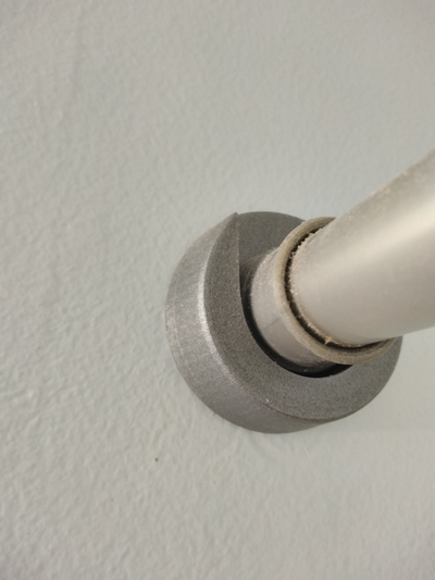 wall mount rod holder screw hole by booyashaka household house models hanger wallmount 3d print model - Mito3D