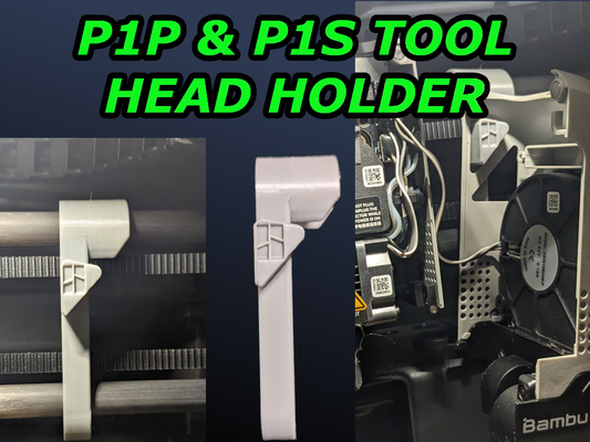 p1s p1p herramienta cabeza soporte by patada 3d impresora accesorios bambu laboratorio logo 3d print model - Mito3D