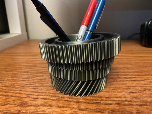 dişli yığın kalem kulp destek tencere by mottn araçlar organizatörler sıra organizatör dolma 3d print model - Mito3D