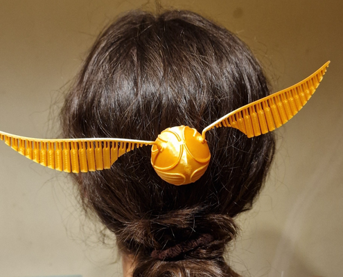 harry potter snitch hair scrunchie para el pelo by darvil66 fashion models harrypotter pinza coleta 3d print model - Mito3D