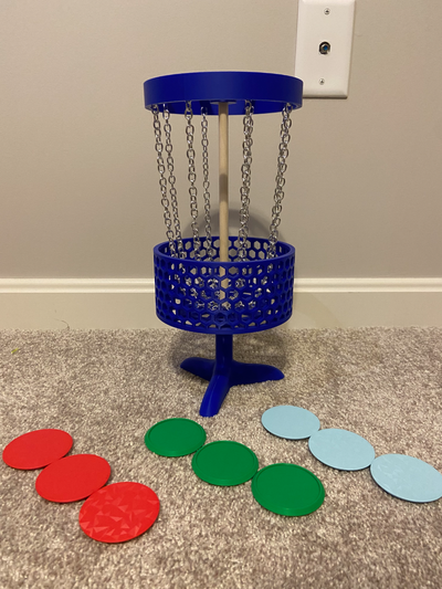 bureau disque golf ensemble by encrust3d jouets jeux discours frisbee 3d print model - Mito3D