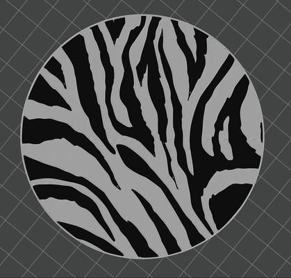 zebra sottobicchiere by svest1466 arte 2d stampa animale 3d print model - Mito3D