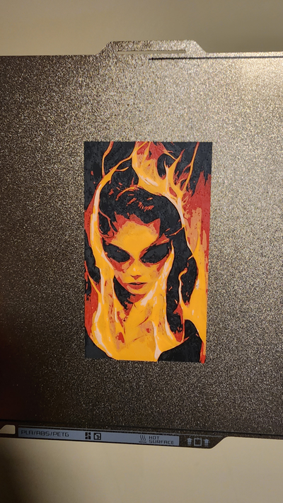 diabo menina matiz forja by fantasma in zangão concha arte 2d inferno satanás fogo vermelho laranja bruxas assustador mulheres 3d print model - Mito3D