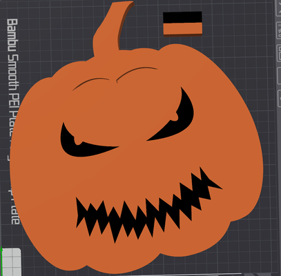 evil pumpkin design by mannieg household decor halloween decorations trick or treat jack o lantern 3d print model - Mito3D