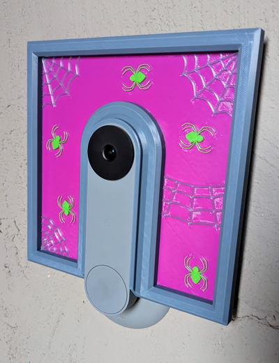 nest doorbell halloween frame by amma prints household decor 3d print model - Mito3D