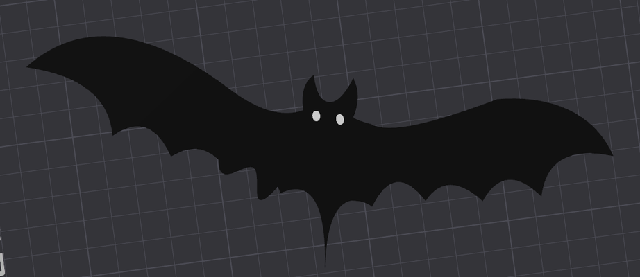 halloween schläger augen by mannieg haushalt dekor gruslig fliegend batman 3d print model - Mito3D