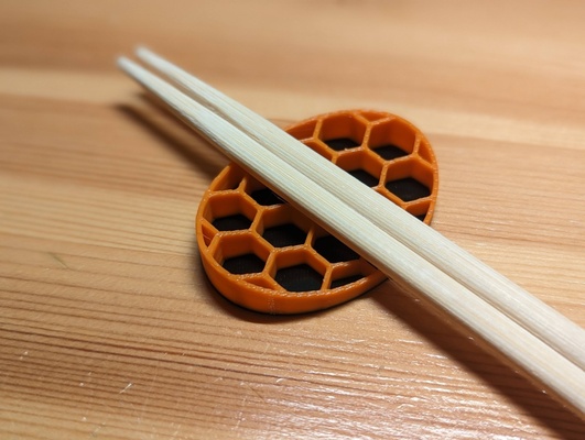 hexagon cutout chopstick holder by ken mills household house models chopstickholder 3d print model - Mito3D