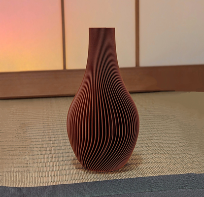 sencillo remolino florero remezclado by giskardreventlov casa decoración hogar hogareña arte escultura moderno diseño mínimo minimalista espiral espiralizado 3d print model - Mito3D
