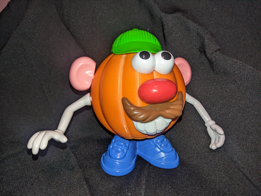 mr peter pumpkin head by royeiror toys & games characters mrpotatohead mrpumpkinhead hollow compatible helloween 3d print model - Mito3D