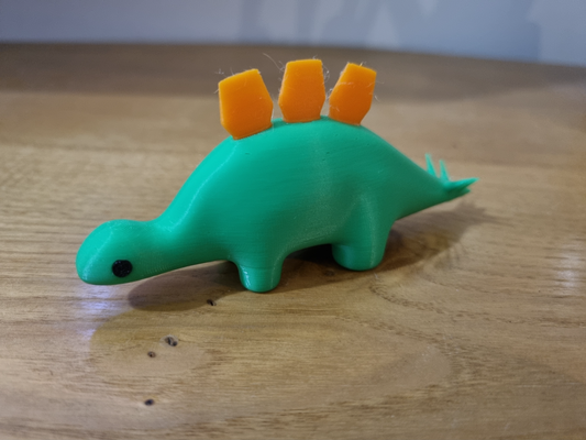 teeny tiny stegosaurus by mudkipdoom toys & games characters dinoasaur toy figure multi color 3d print model - Mito3D