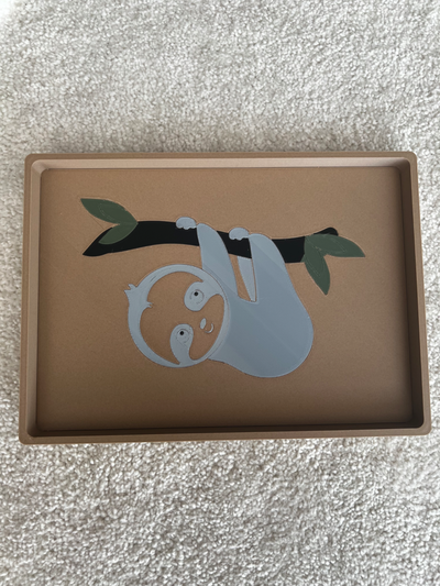 sloth board by ninjamuh art models tray trays 3d print model - Mito3D