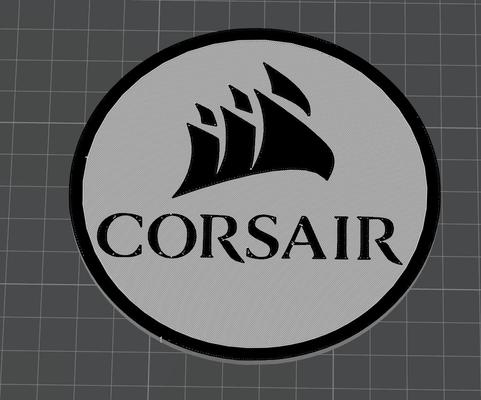 corsair computer drinks coaster by kieras 3d creations tools organizers drinkscoaster practical household gaming 3d print model - Mito3D