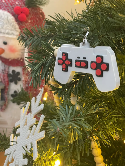 video game controller christmas tree ornament by firedragon3d household decor ornaments 3d print model - Mito3D