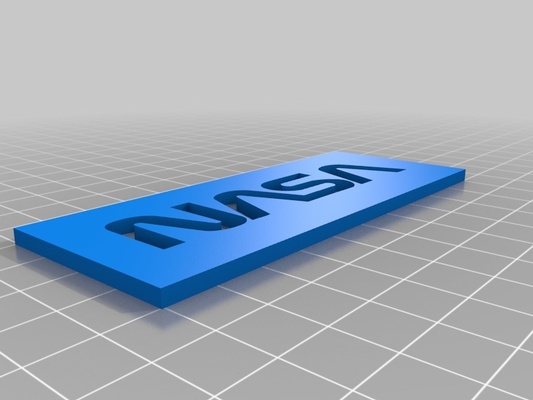 nasa logo by moby2112 kunst zeichen logos thingiverse 3d print model - Mito3D