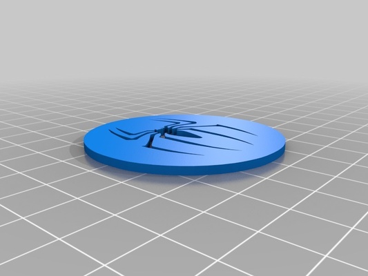 spider-man logo keychain by moby2112 art signs & logos spiderman thingiverse spidermanlogo 3d print model - Mito3D