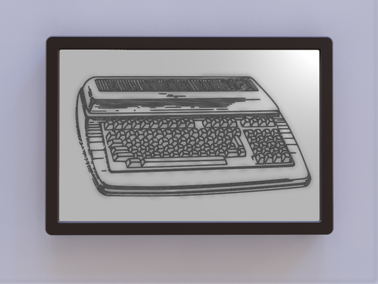 commodore cbm-ii patent art - iso by ken mills 2d wallart commodorecbm 3d print model - Mito3D