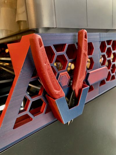 cutter holster ams honeycomb riser remixed by 3dbyartg 3d printer accessories oragnization tool storage 3d print model - Mito3D