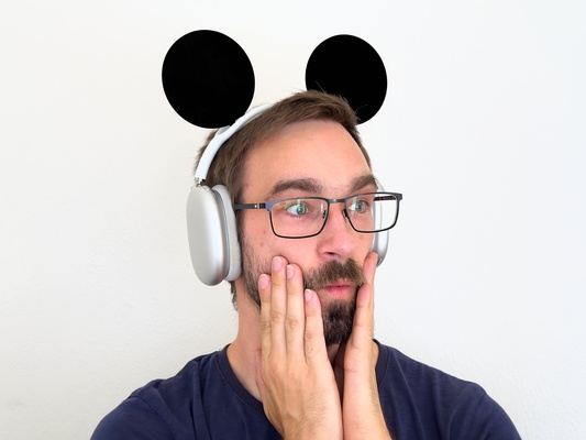 airpods max attachments - mickey ears by marekzeman91 props & cosplays decoration ear prop accessory accessories attachment mickeymouse airpodsmax 3d print model - Mito3D
