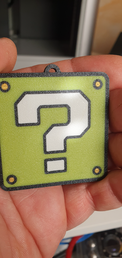 question box keychain by p4mp3r072 toys & games supermario 3d print model - Mito3D