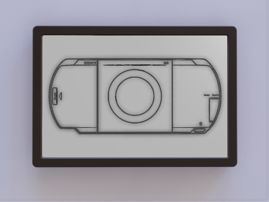 sony psp arte indietro by ken mulini 2d sonypsp 3d print model - Mito3D