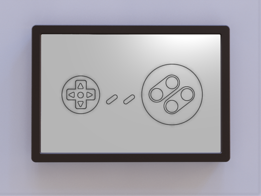 super nintendo controller button wall art by ken mills 2d snes supernintendo wallart 3d print model - Mito3D