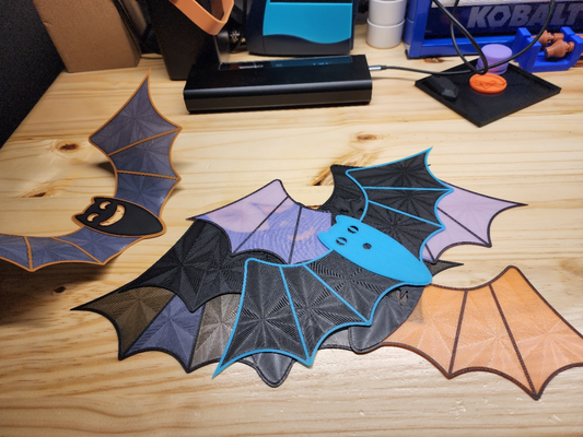 magro 2 strato flessibile pipistrelli by tkb 3d domestico arredamento halloween pipistrello concorso finestra carina 3d print model - Mito3D