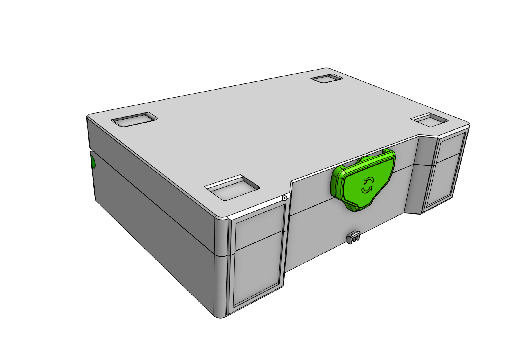 einfach druckbar mini systainer beta by siegberg hobby diy festool stapelbar lager 3D print model - Mito3D