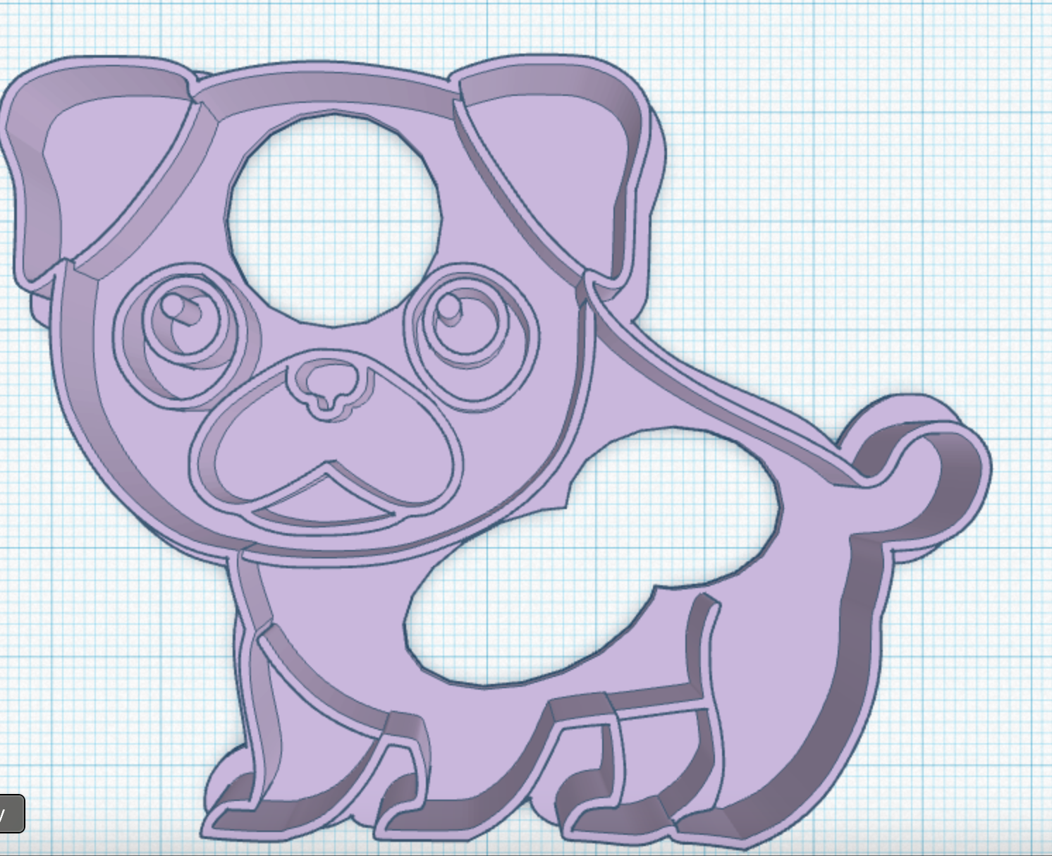 pug biscotto taglierina by mkerhat domestico casa modelli frese cookiecutter cane natale biscotti cottura strumenti forno 3D print model - Mito3D