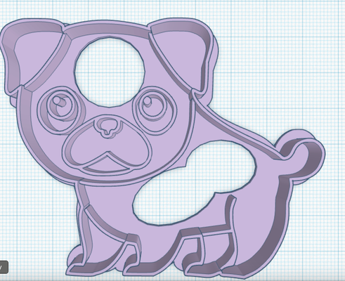 pug cookie cutter by mkerhat household house models cutters cookiecutter dog christmas cookies baking bakingcookies bakingtools 3d print model - Mito3D