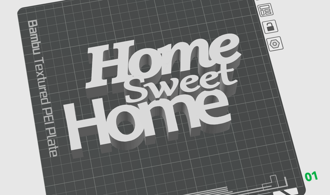 home sweet by gogo3d 3d print model - Mito3D