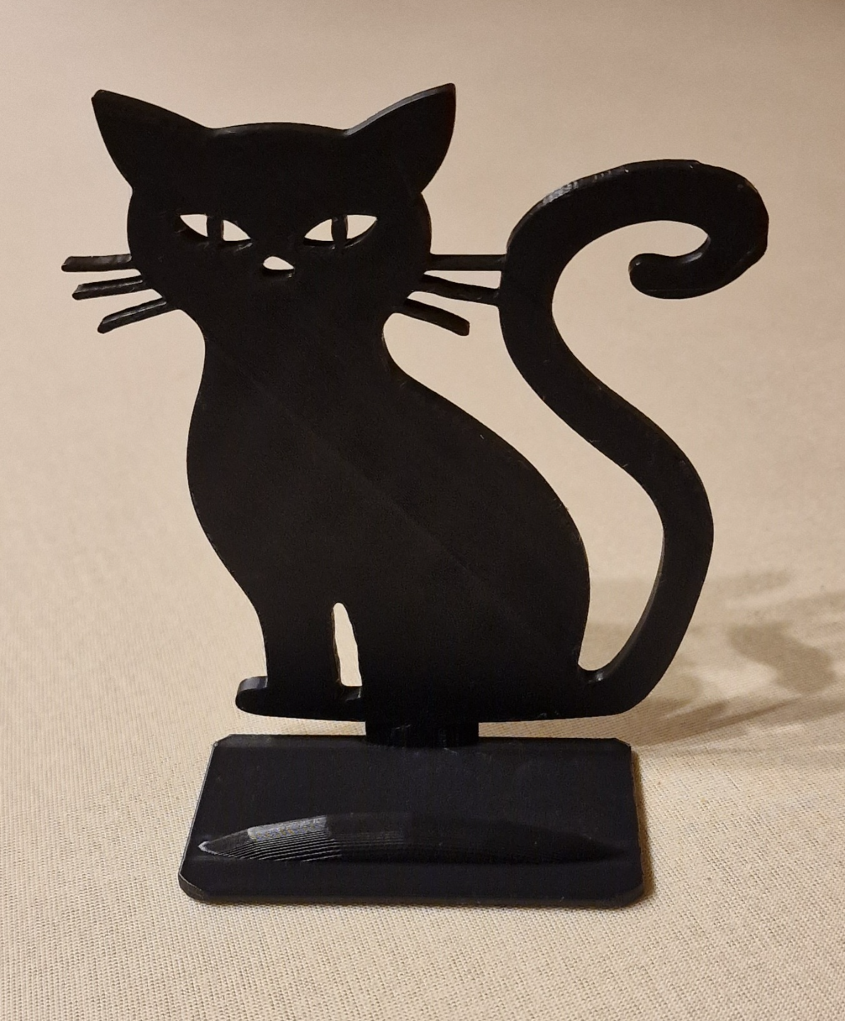 soporte parà tel sfondo m vil modelo gato negro nero gatto mobile telefono titolare supporto by darvil66 movil animale 3D print model - Mito3D