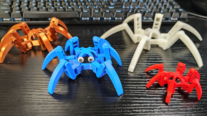 mini hex by aecert robotics hexapod support free supportless snapfit action figure cute 3d print model - Mito3D
