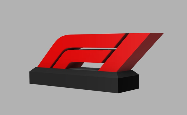 f1 logo by surgir in 3d 3d print model - Mito3D