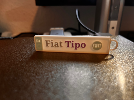 fiat tipo numberplate keychain by dinozzo28 car badge key chain 3d print model - Mito3D