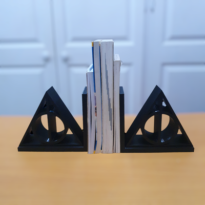 harry potter - deathly hallows book holder by lrcustoms movie deathlyhallows bookholder 3d print model - Mito3D
