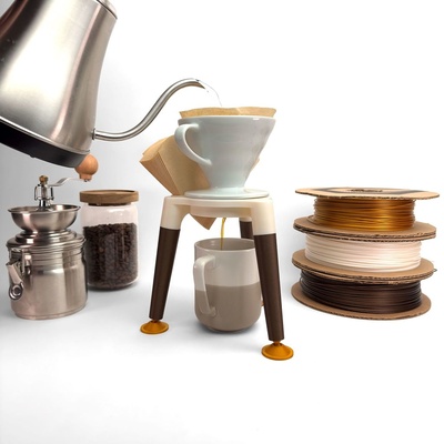proto pasta 3d stampabile caffè versare in piedi assemblaggio by 3dprint 3dprintable macchina per cucina rovesciare 3d print model - Mito3D