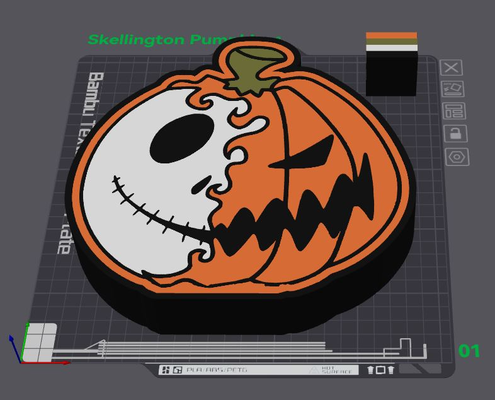 jack skellington zucca guidato luce scatola by wizard7741 halloween 3d print model - Mito3D