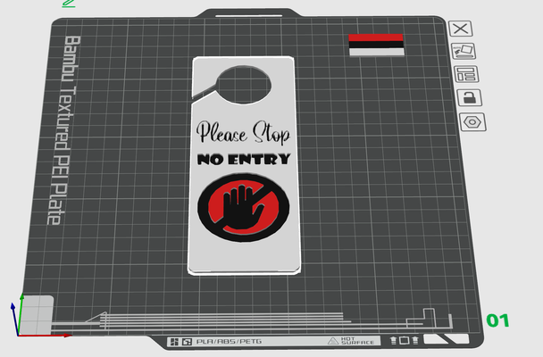 no entry room by gogo3d stop sign door 3d print model - Mito3D