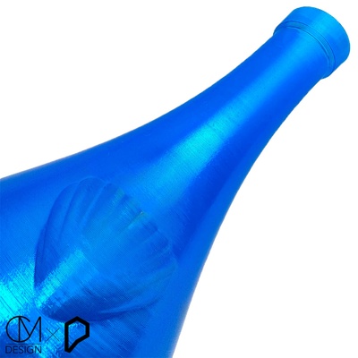 pâtes proto coquille bouteille by cm conception verre sculpture transparent vase 3d print model - Mito3D