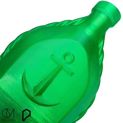 proto massa âncora garrafa by cm projeto vidro escultura transparente vaso 3d print model - Mito3D