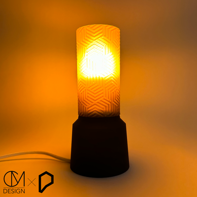 protopasta lamp base + diy customizable shade by lampshade ledlight light 3d print model - Mito3D