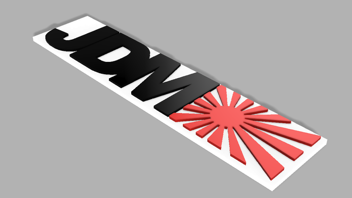 jdm logo by lrcustoms car diorama japan 3d print model - Mito3D