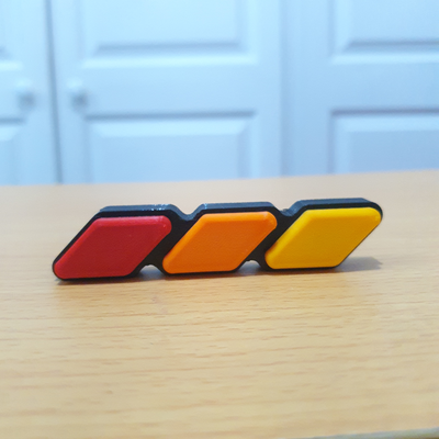 trd tri color logo by aduanas coche vehiculo toyota 3d print model - Mito3D