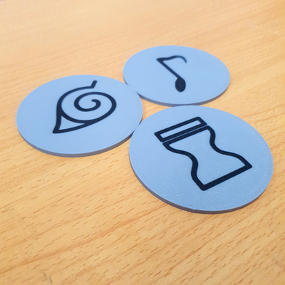 coasters - naruto villages by lrcustoms anime coaster drinkcoaster 3d print model - Mito3D