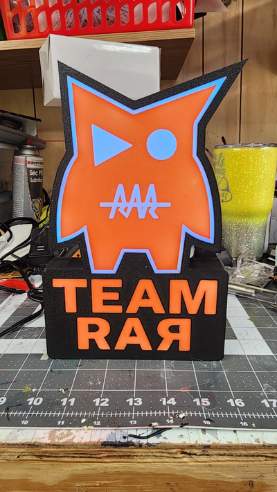 team rar led lamp by bearswampdesigns 3d print model - Mito3D