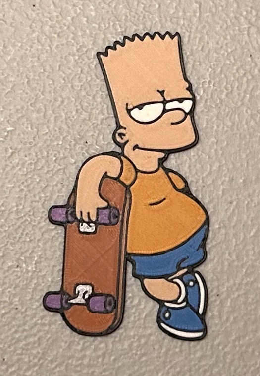 mehrfarbig bart simpson magnet by wow 3D print model - Mito3D